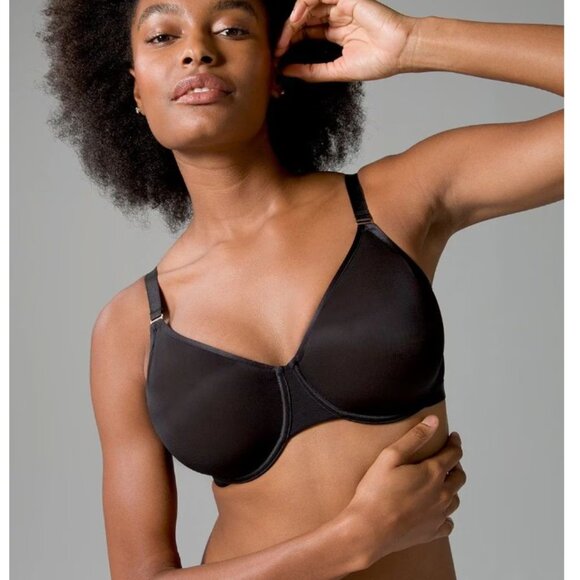 Soma Unbelievable Minimizer Black Sheer Bra, size 38D - Picture 1 of 6
